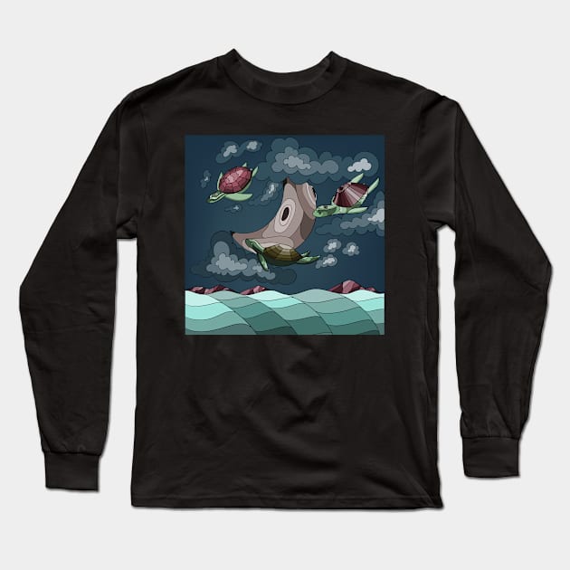 sky turtles Long Sleeve T-Shirt by Bagaz